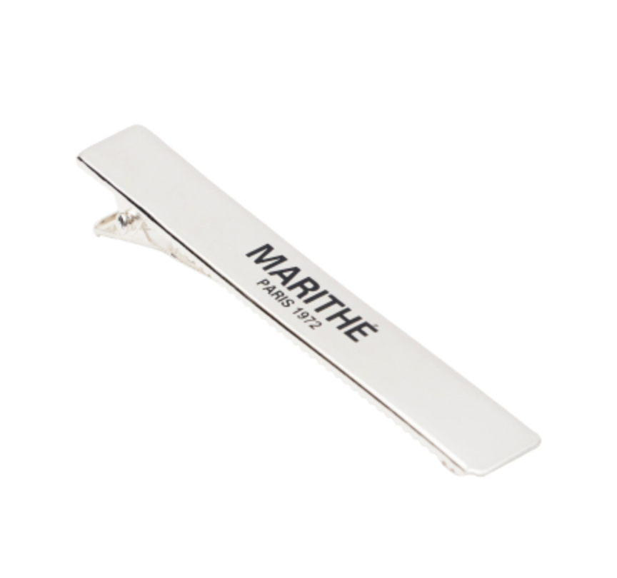พร้อมส่ง Marithe francois girbaud กิ๊ฟติดผมสีเงิน รุ่น REGULAR LOGO OBLONG HAIR PIN silver