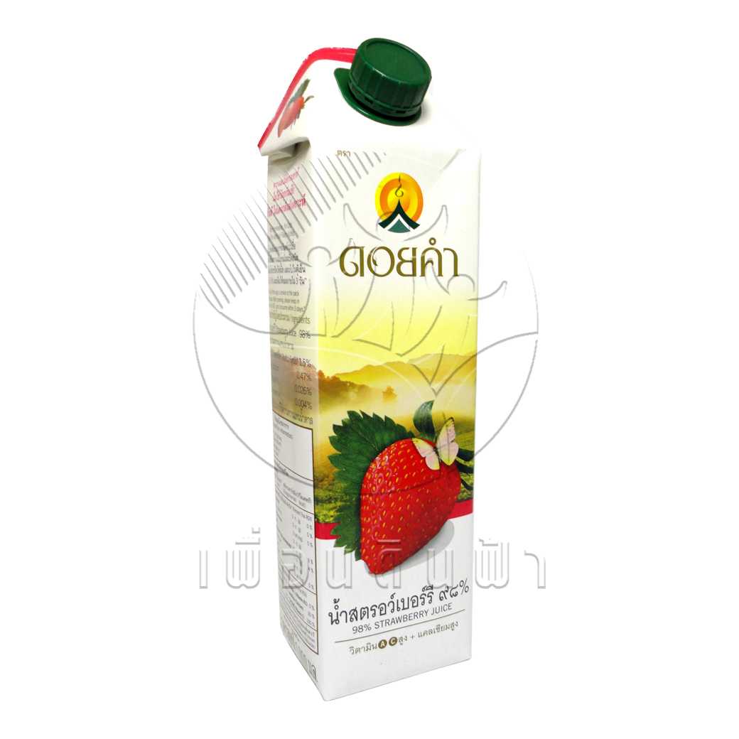ดอยคำ น้ำสตรอว์เบอร์รี ๙๘% พร้อมดื่ม 1000ml.