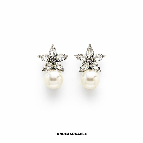 Stella Pearl Earrings. สีมุก ต่างหูคลิป ต่างหูก้านเงินแท้ น้ำหนักเบา สวยใส่สบาย UA0465-01 Unreaso...