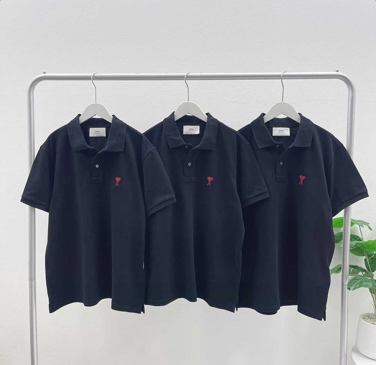 Ami paris polo shirt (Black)