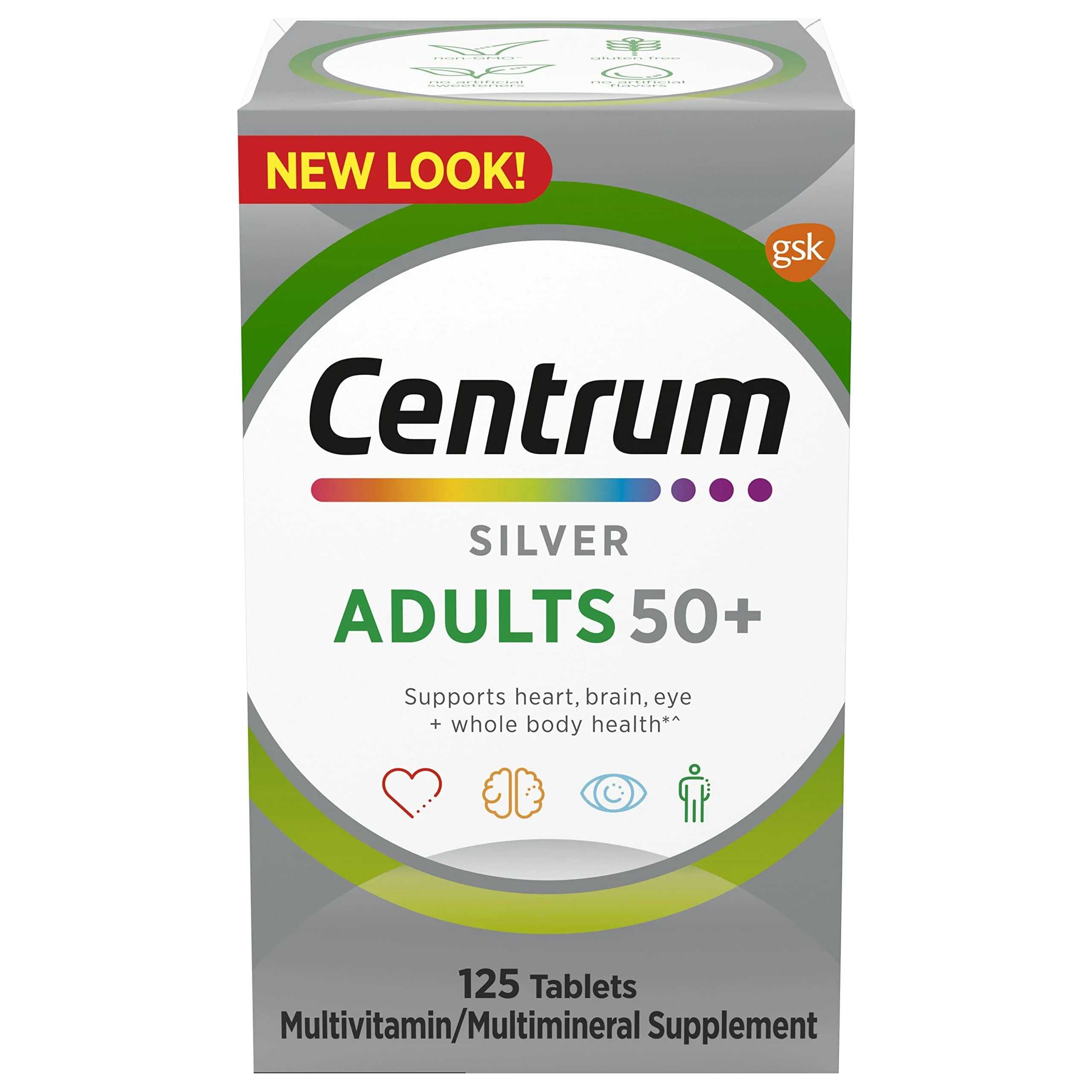 Centrum Silver Adults 50 Plus Vitamins, Multivitamin , 125 Count, for Adults