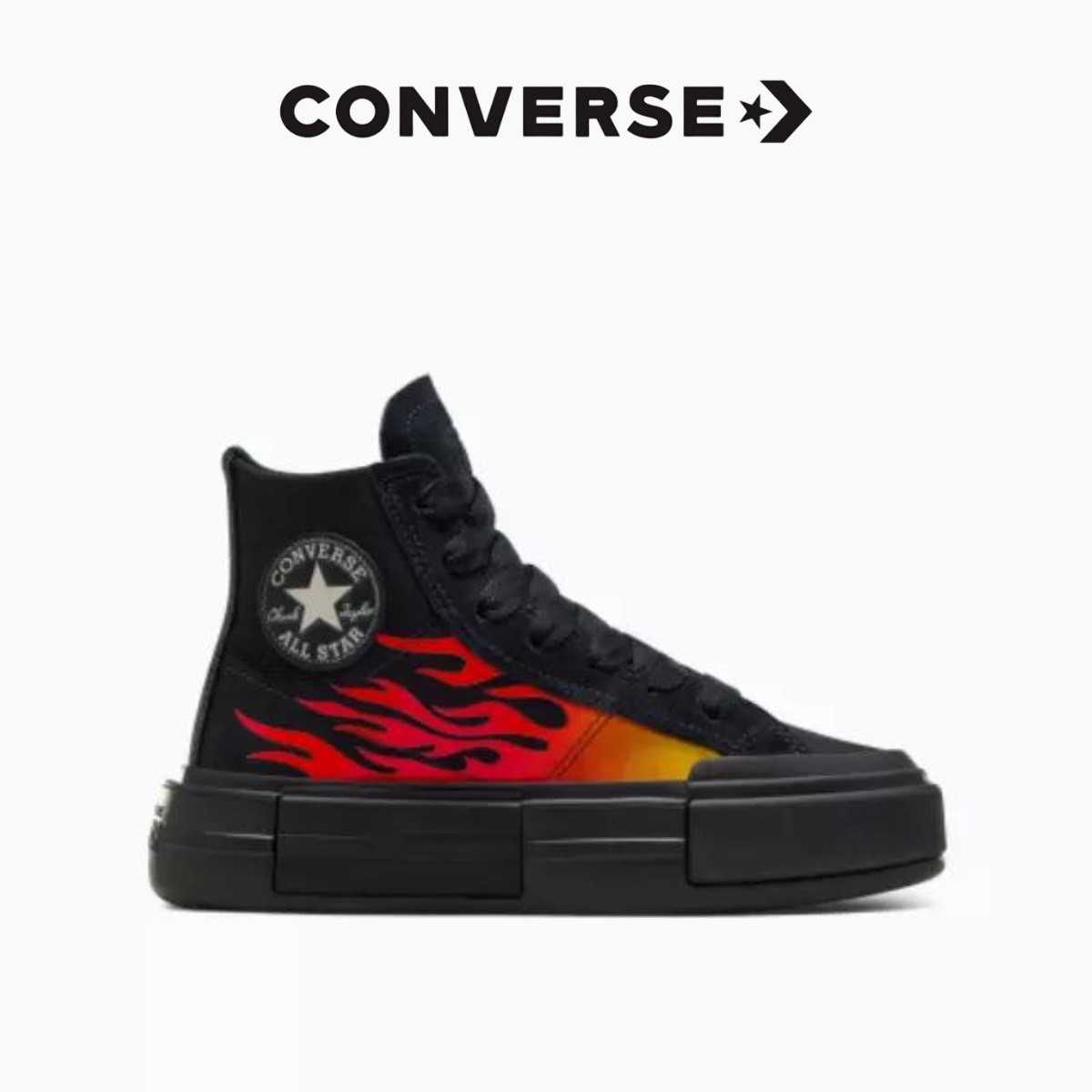 CONVERSE CRUISE FLAME CHECK HI BLACK/RED สินค้าลิขสิทธิ์แท้ ส่งจากตัวแทนจำหน่าย