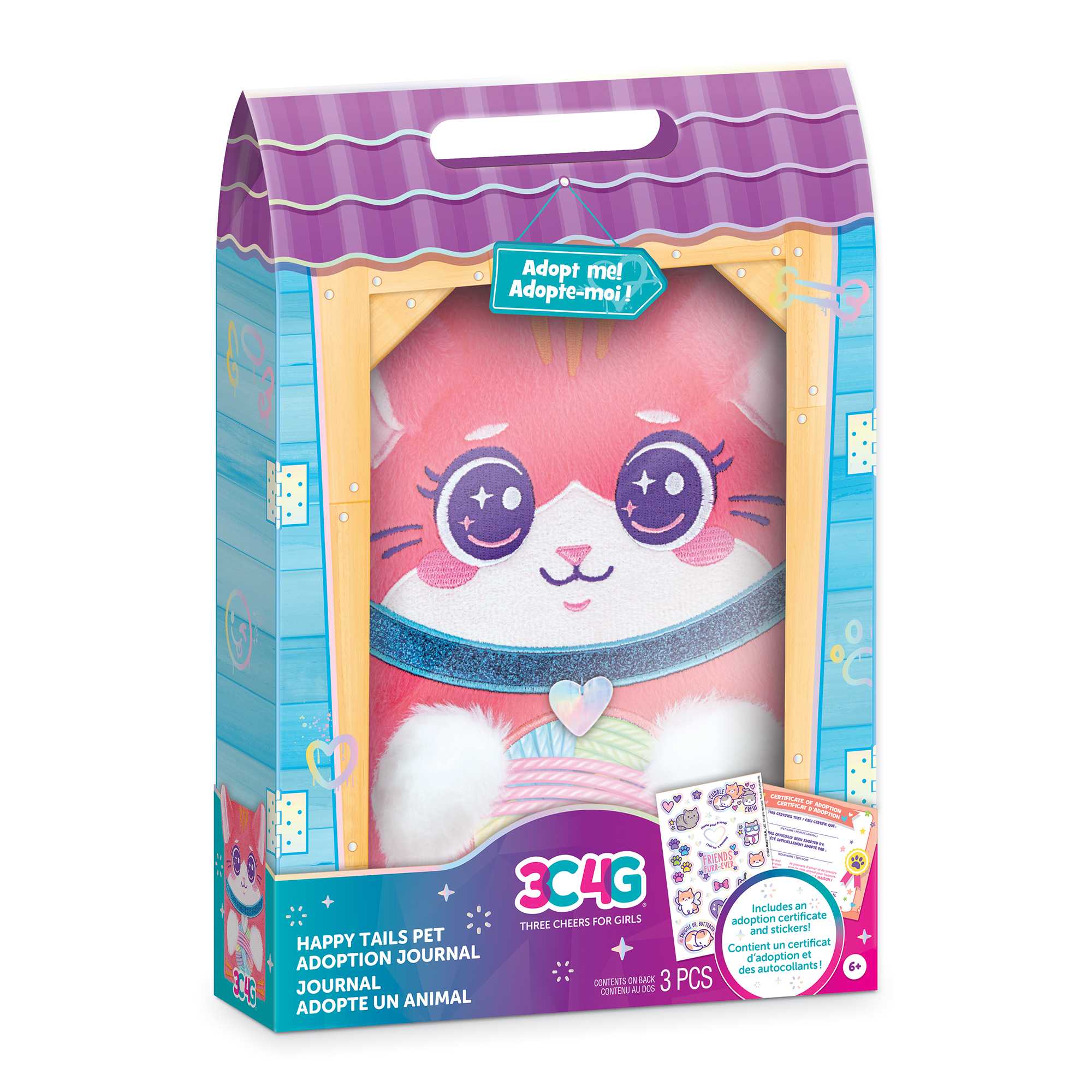 3C4G Happy Tails Pet Adoption Journal - Cat สมุดไดอะรี ลายแมว