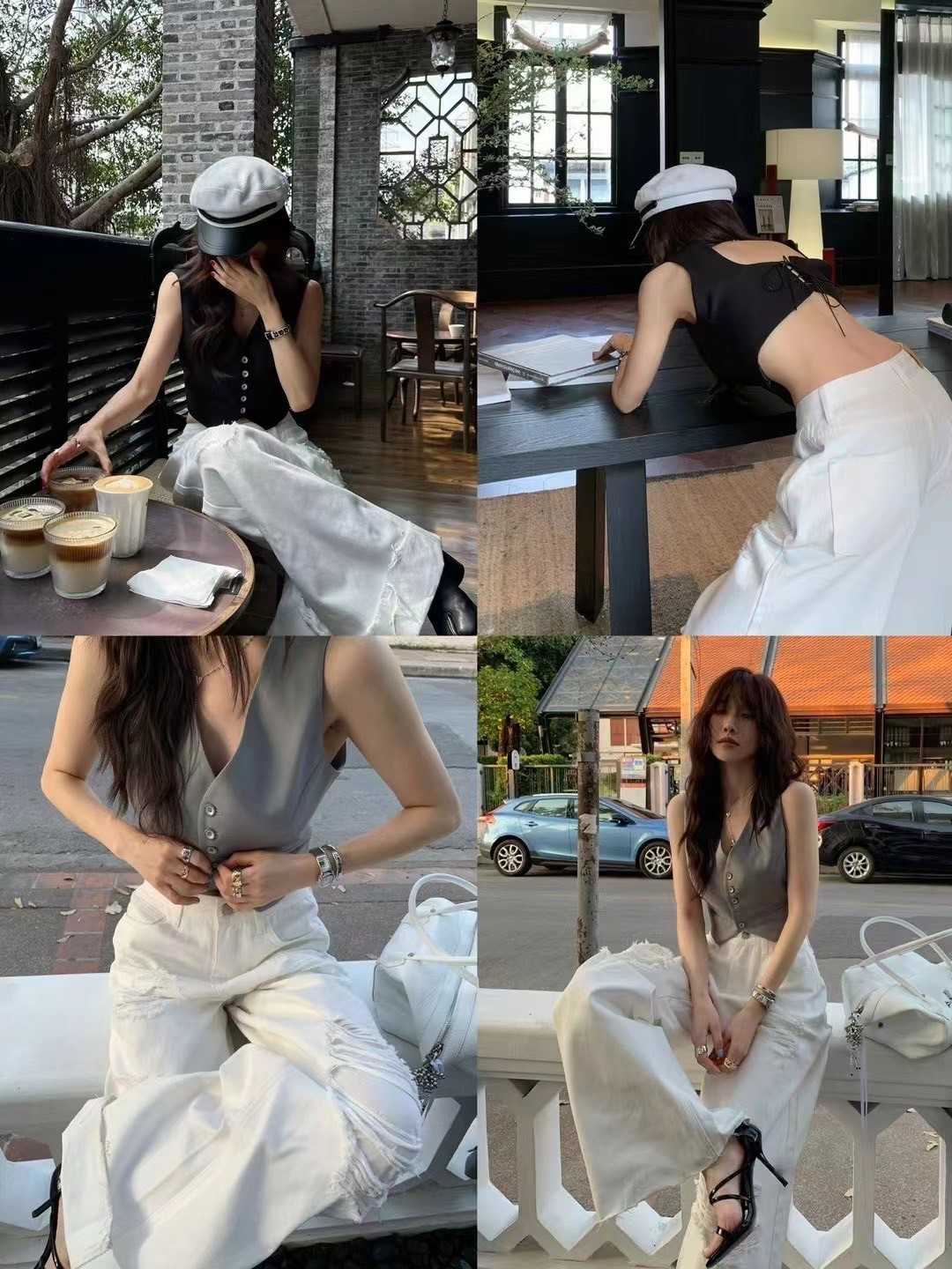 ( SALE ) CROP VEST SEXY BACK 