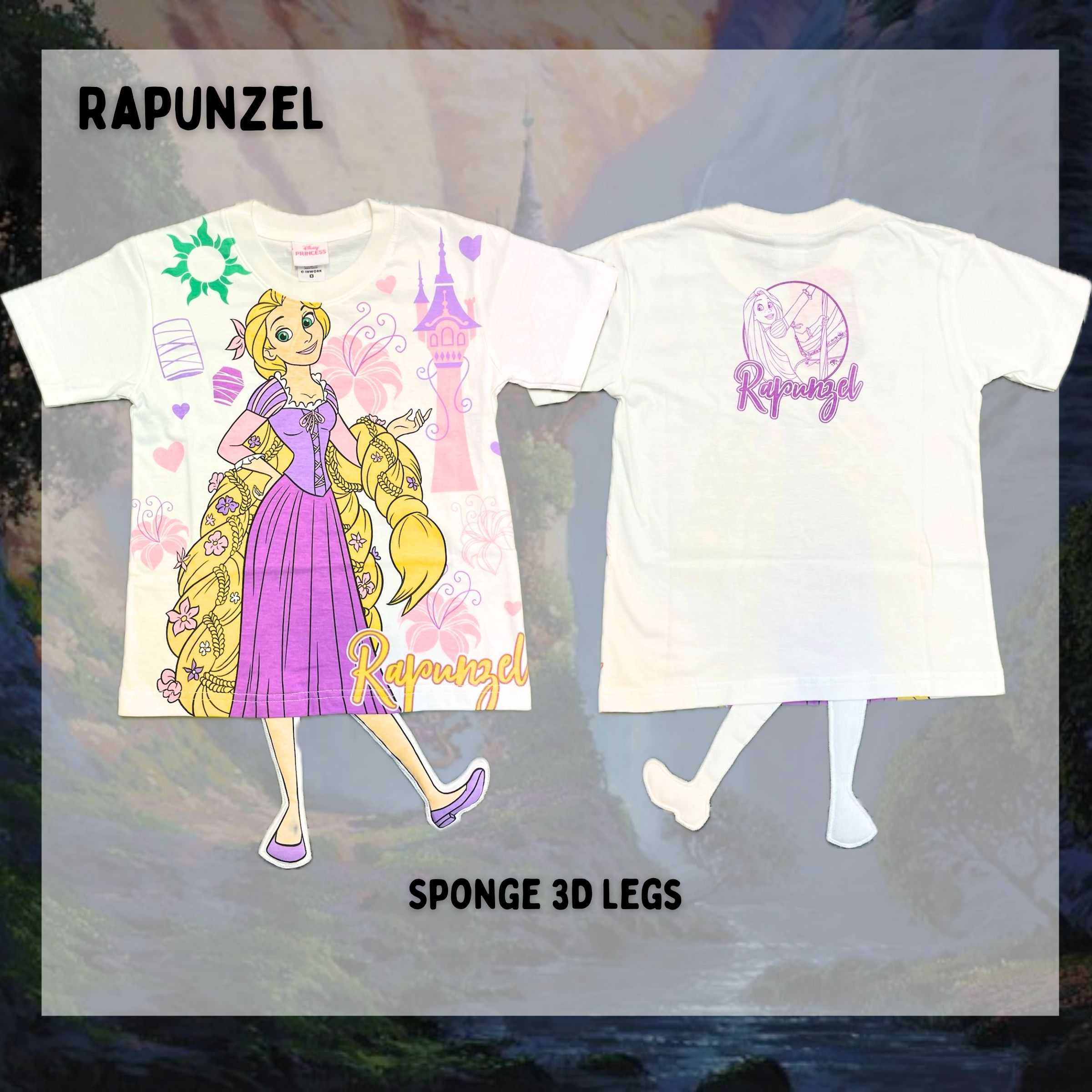 Rapunzel Legs 3D T-shirt White Size S