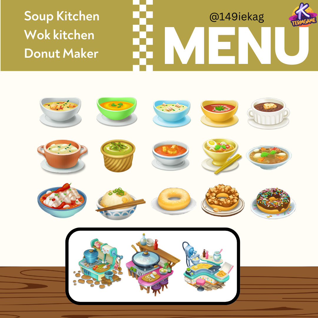 hayday ซุป หม้อผัด โดนัท 5ชิ้น 1บาท