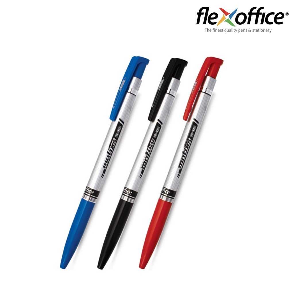 ปากกาหมึกน้ำมัน 0.7 FO-024 Flex office หมึกน้ำเงิน/ดำ/แดง ราคปลีกและราคาโหล