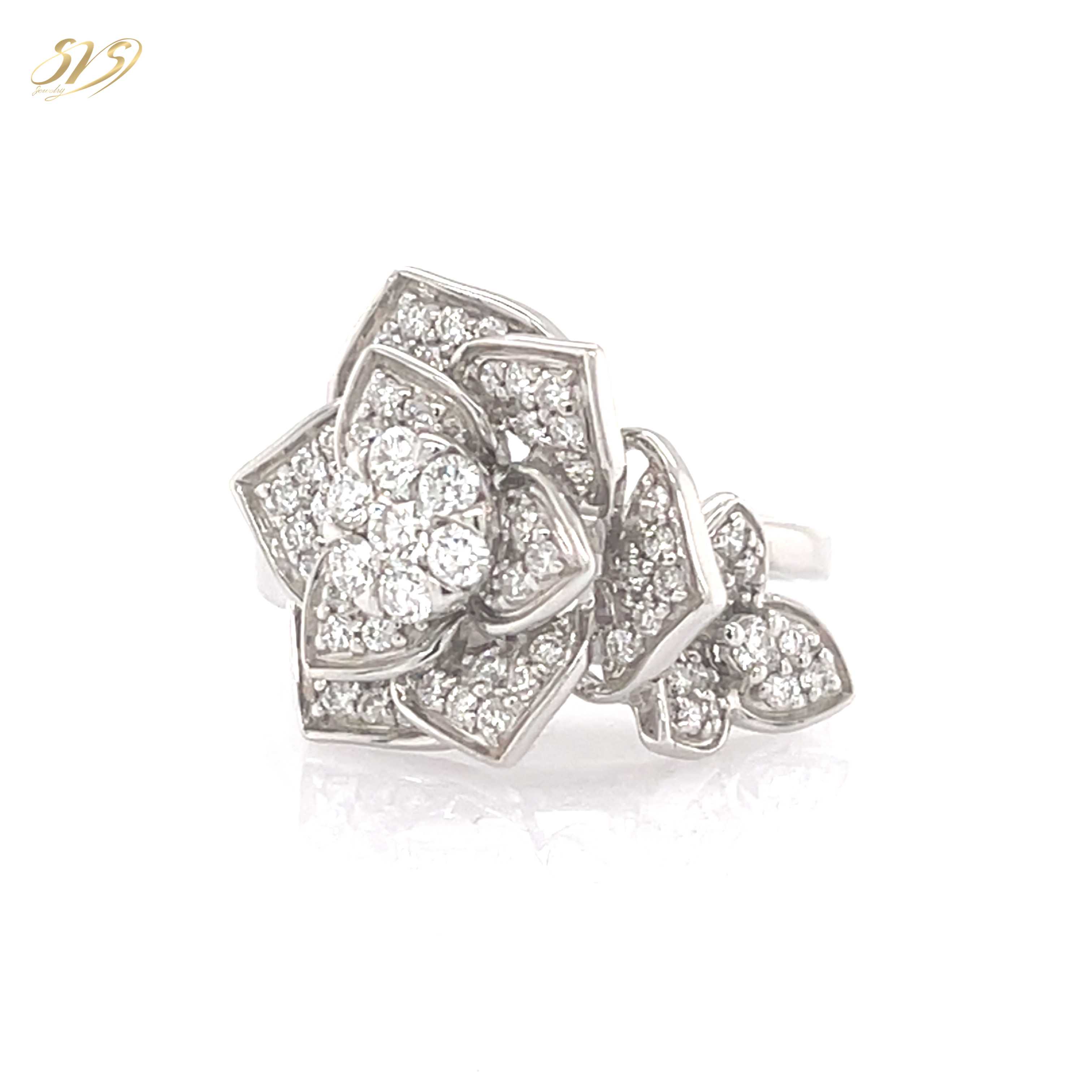 Diamond Ring แหวนเพชรแท้ ทองคำขาว 18K by SVS Jewelry