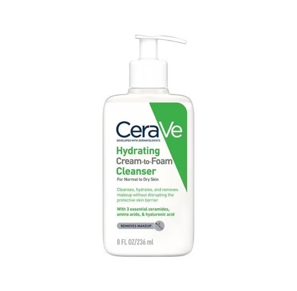 Cerave Hydrating Cream to Foam Cleanser คลีนเซอร์ล้างเครื่องสำอาง 236ml.