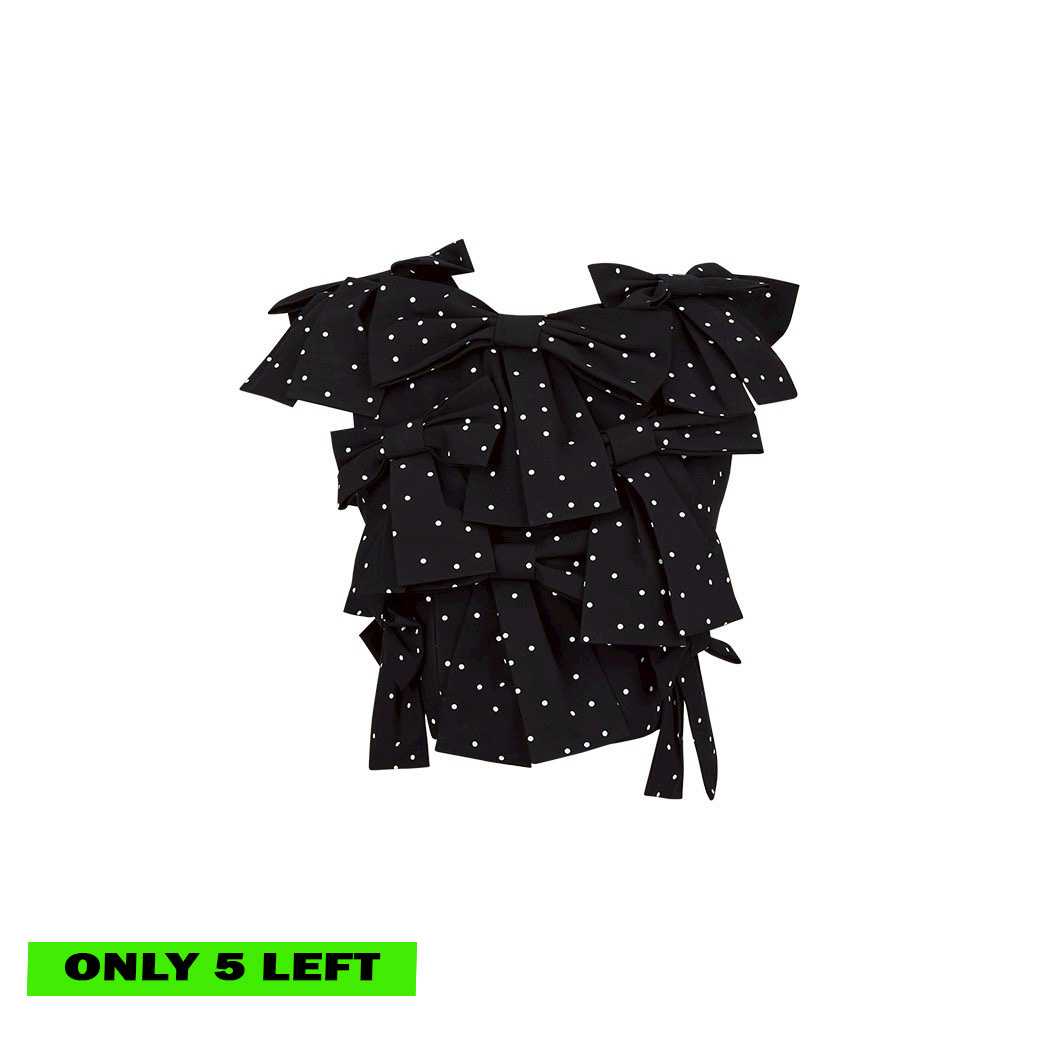 MANY BOW TOP - BLACK