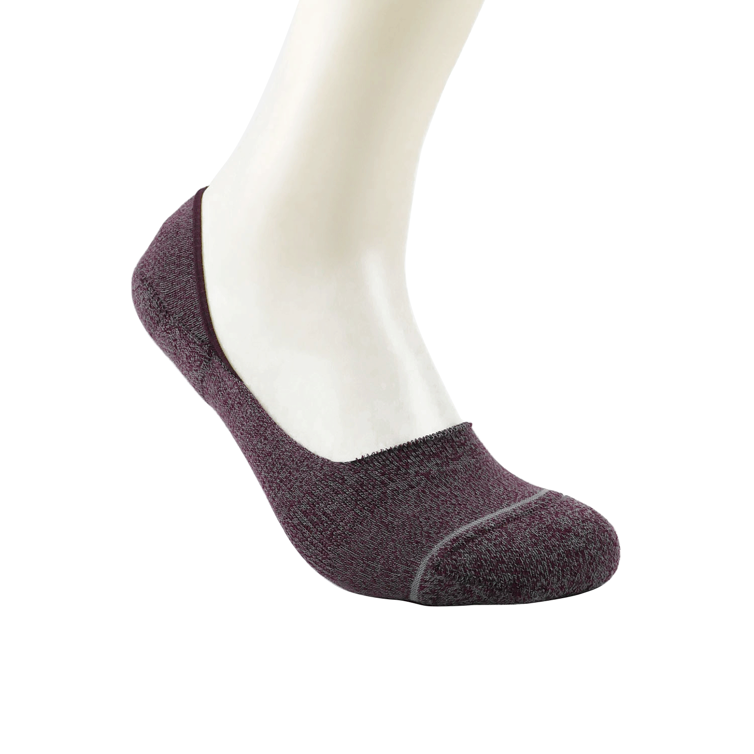 Emoo ถุงเท้าใยไผ่แบบซ่อน สี Burgundy NO SHOW - INVISIBLE ไร้ตะเข็บ