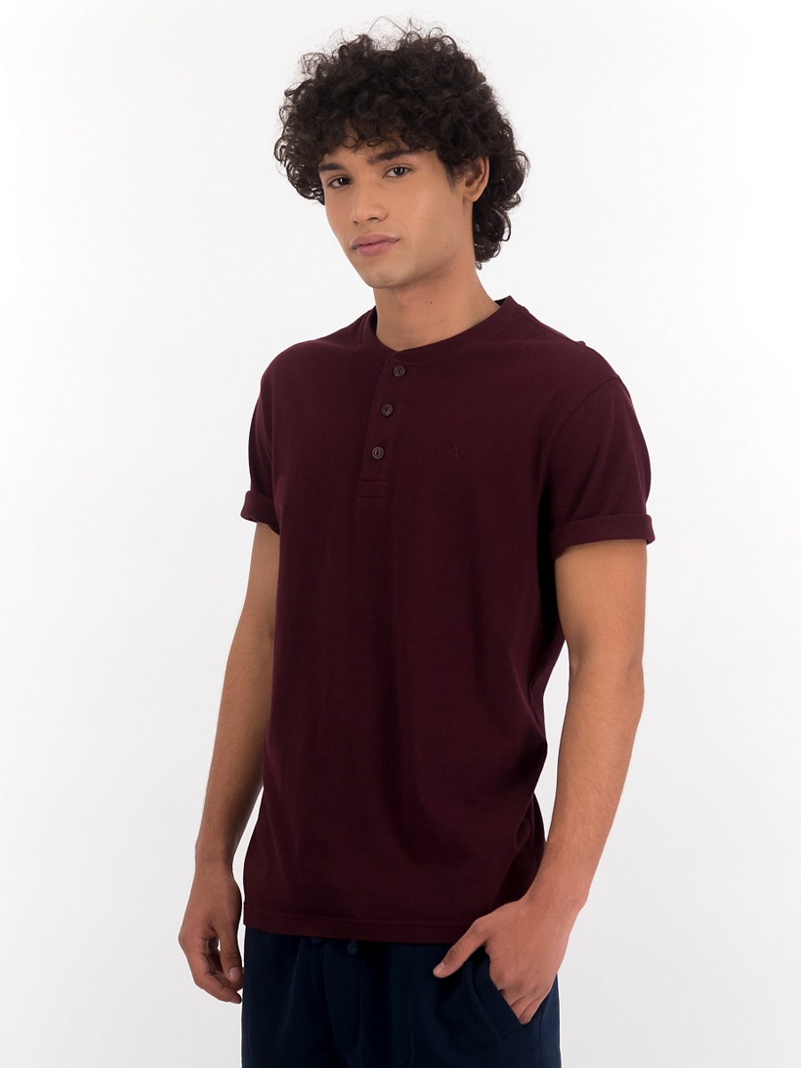 เสื้อยืด ผู้ชาย SS INTL CORE HENLEY - PCYDE ( 017-1740-604 )