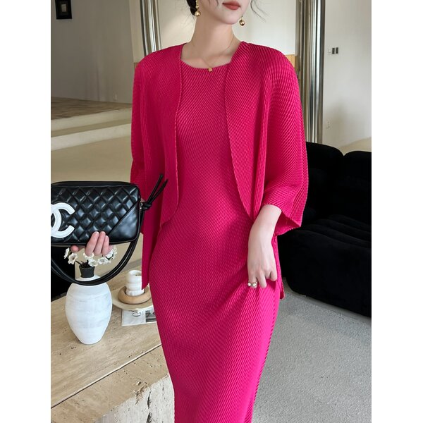 2MUAY รุ่น GJO1452 เสื้อคลุมอัดพลีท OPEN FRONT DOUBLE PLEATED CARDIGAN 7 สี FREE SIZE