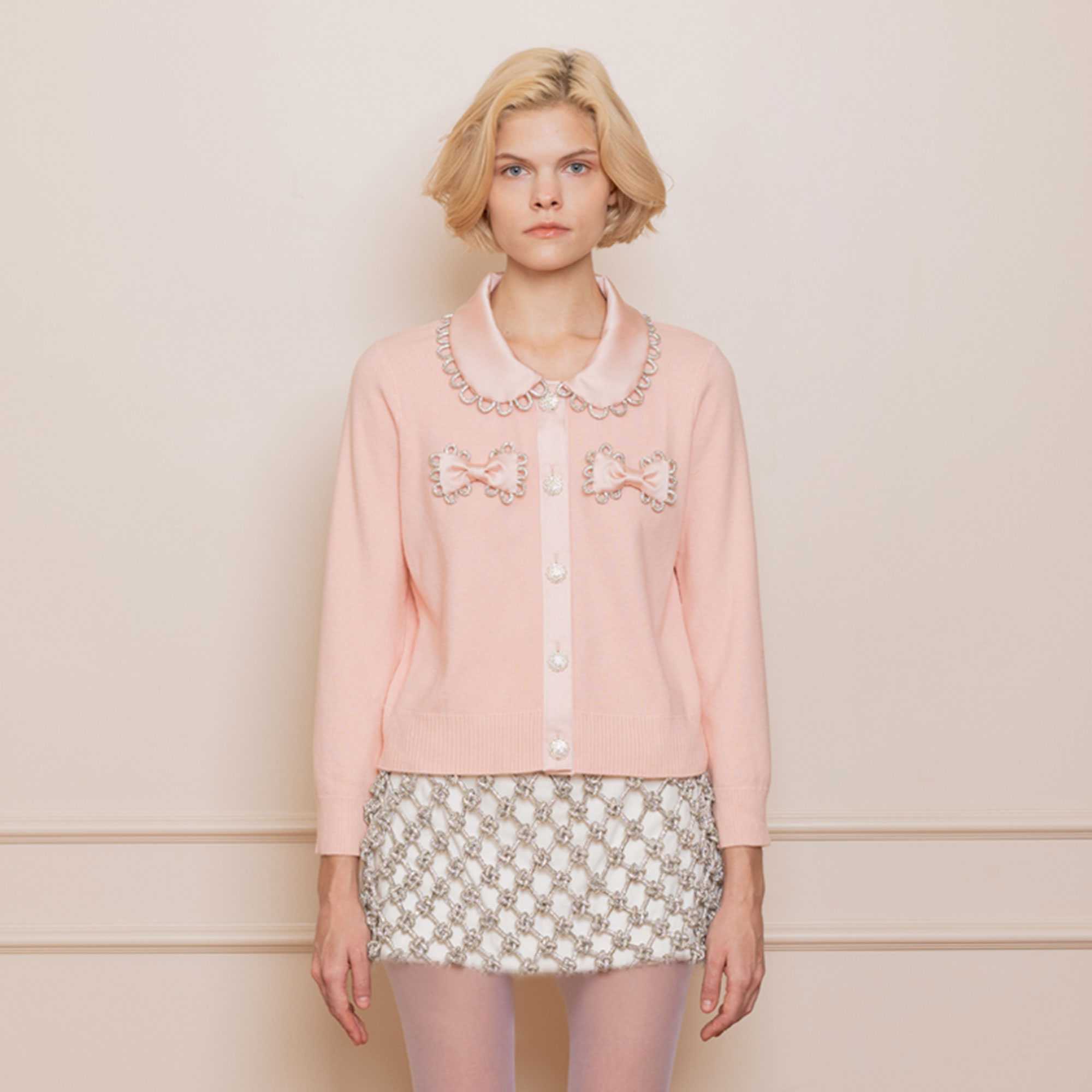 Aurarose Scallivette Bow Cardigan