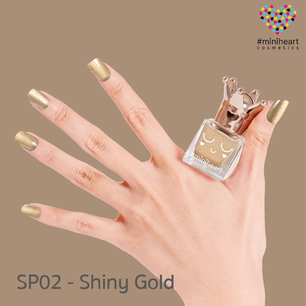 สีทาเล็บ Miniheart สูตรสเปเชียล SP02 - Shiny Gold