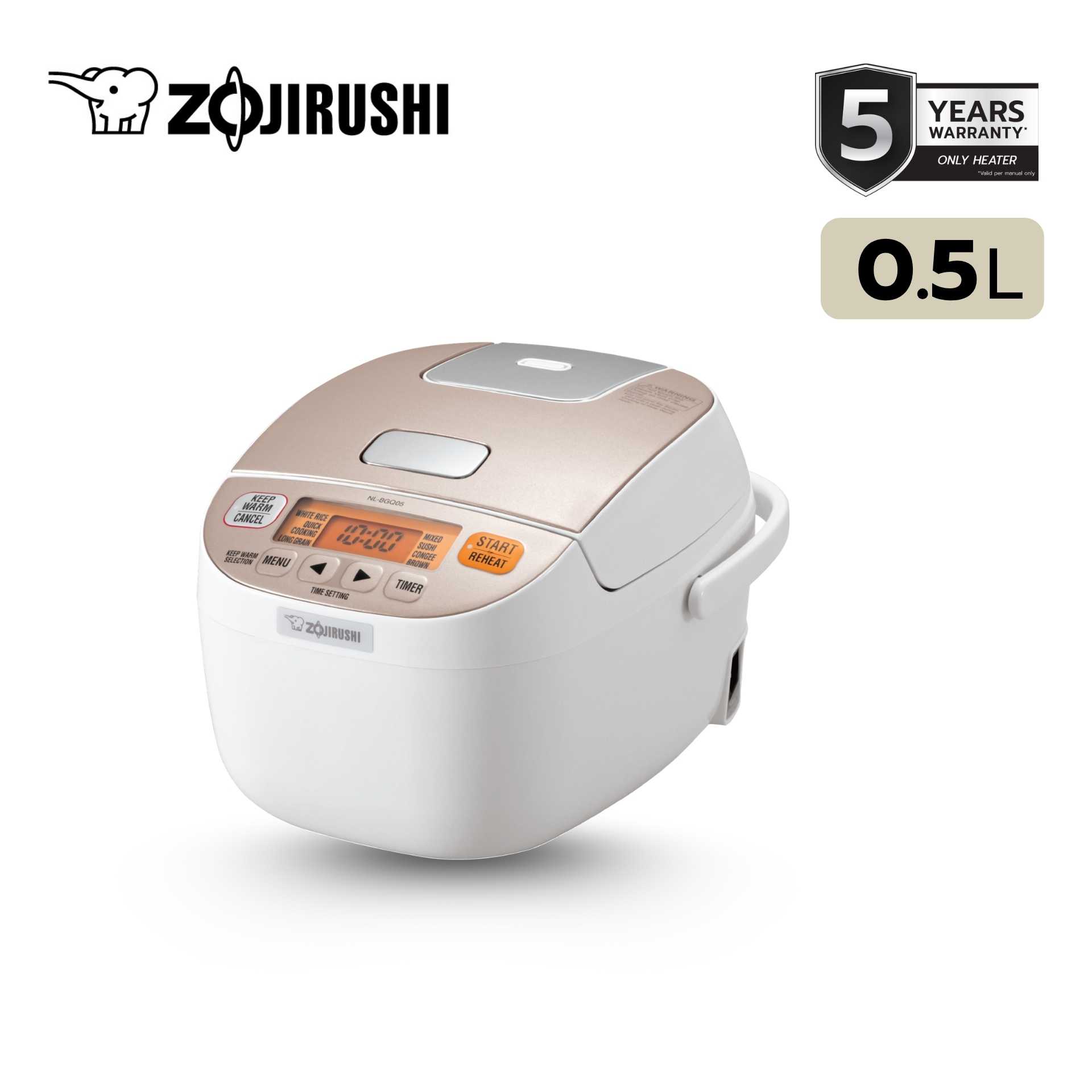 Zojirushi หม้อหุงข้าวอันดับ 1 ครองใจคนญี่ปุ่นนานกว่า 13 ปี Mode in Japan ขนาด 0.5L รุ่น NL-BGQ05