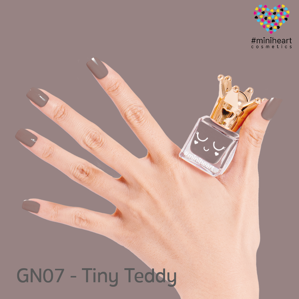 สีทาเล็บ Miniheart สูตรเจลไม่ต้องอบ  GN07 - Tiny Teddy