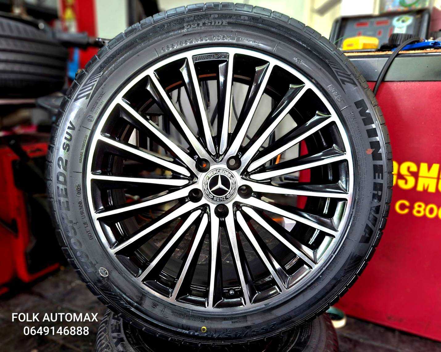 ปี 24 ล้อ Mercedes Benz แท้ขอบ 20  GLC หน้า 8J หลัง 9J พร้อมยางใหม่ ปี 25 1654468 91158568 91194568