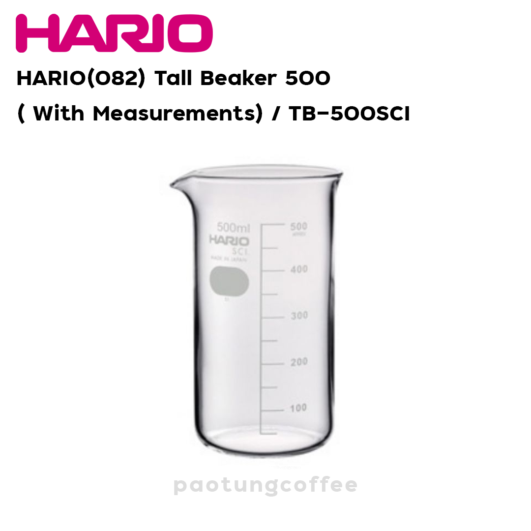 HARIO(082) Tall Beaker 500( With Measurements) / TB-500SCI