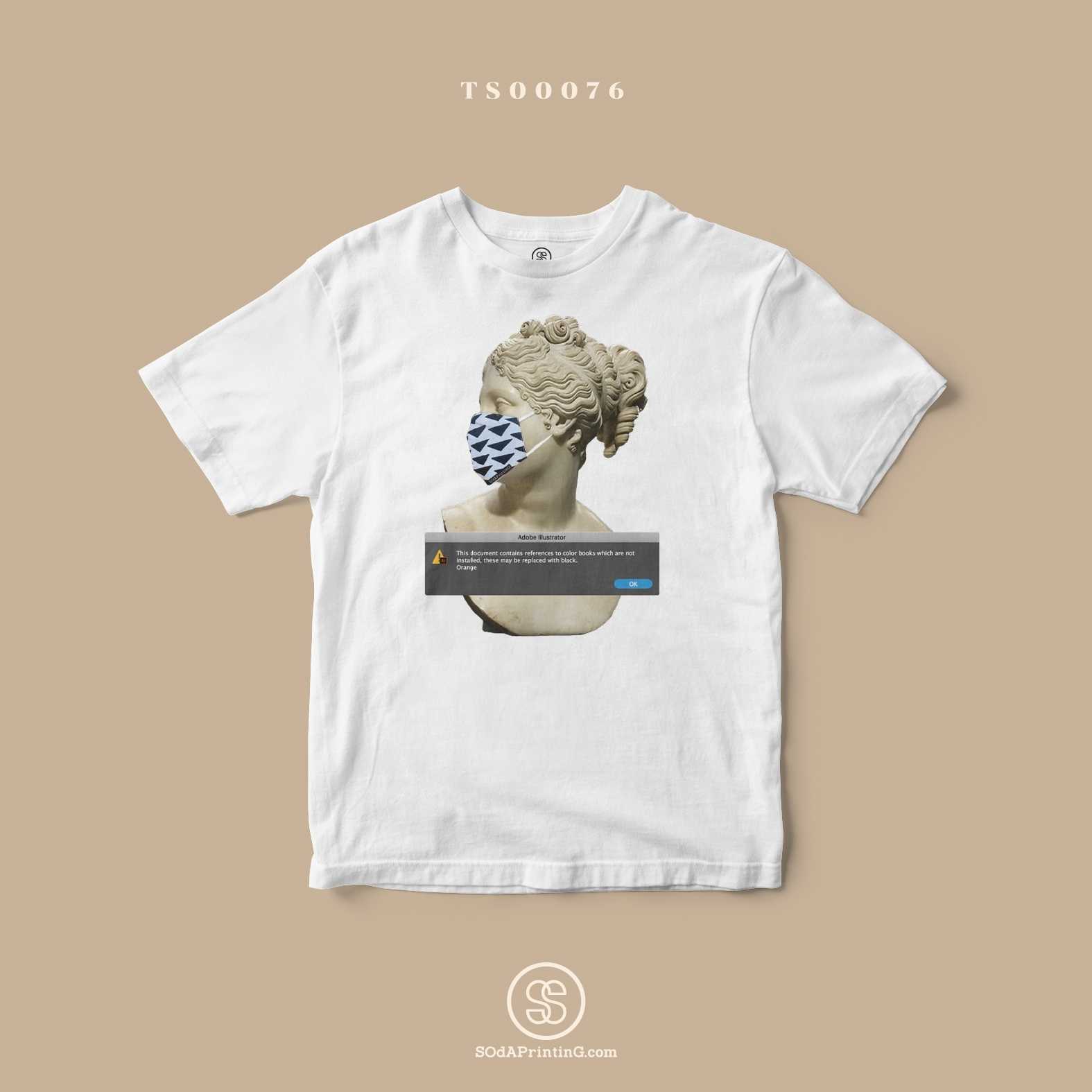 เสื้อ Masked Statue  สีขาว #SOdAtee TSA00076