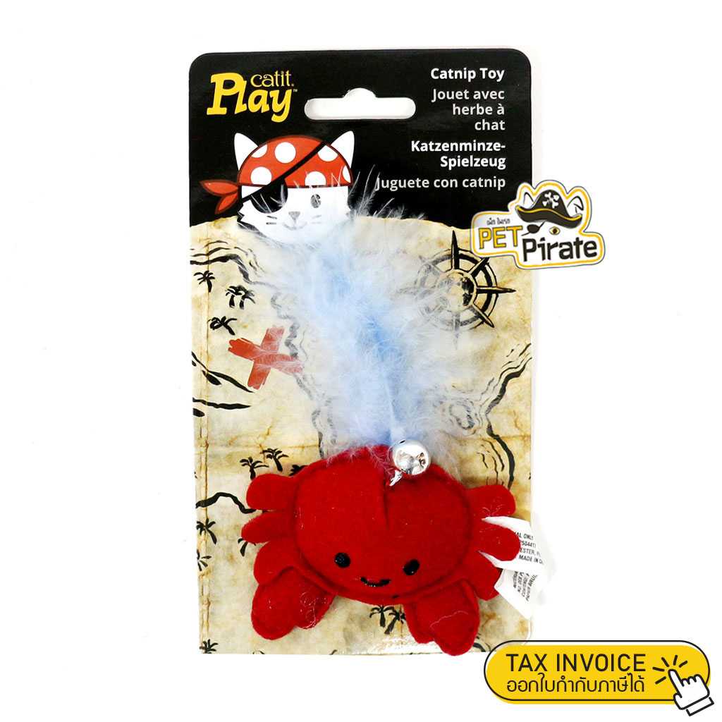 Catit Play ของเล่นแมว ของเล่นแคทนิป ตุ๊กตาปูแดงแคทนิป ธีมโจรสลัด