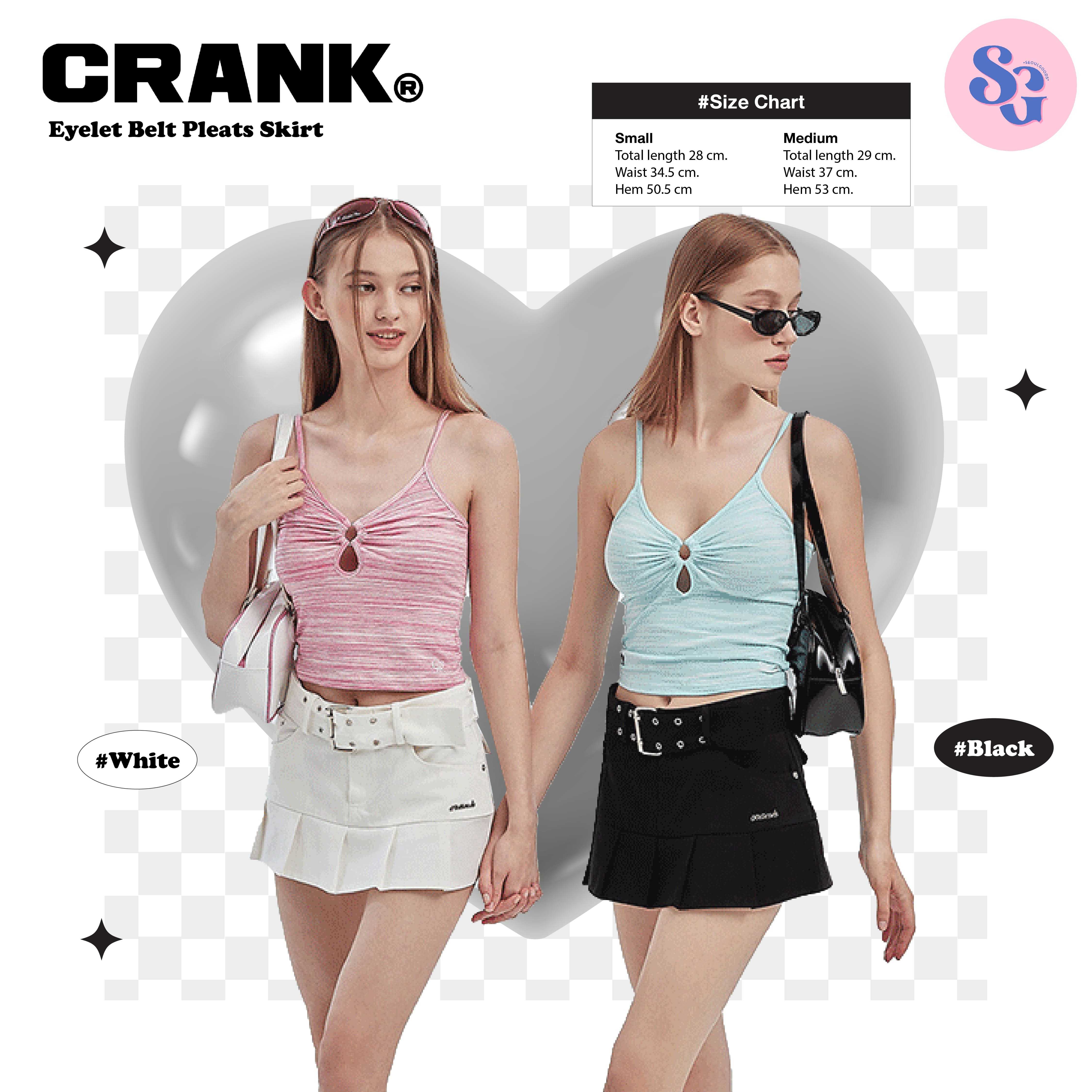 CRANK - EYELET BELT PLEATS SKIRT