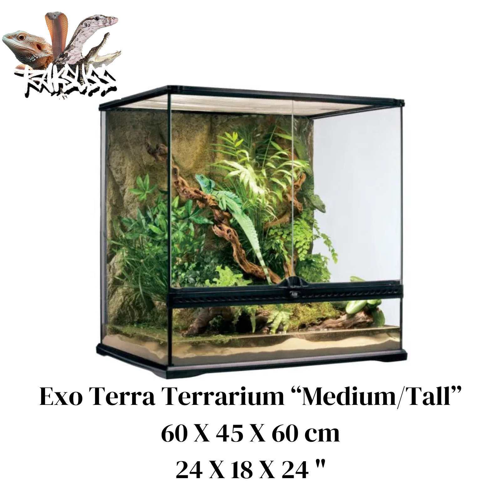 Exo Terra Natural Terrarium Medium Tall 24” x 18” x 24”(PT2612)