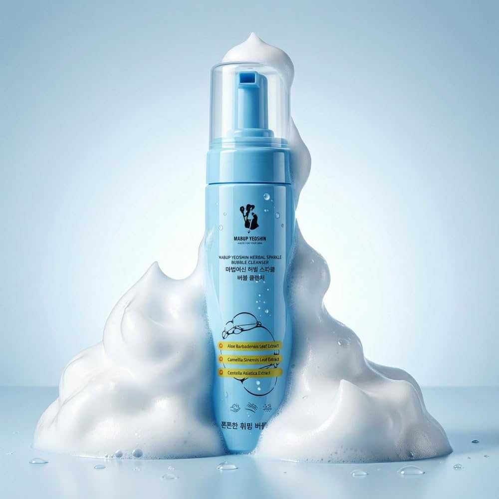 Mabup Yeoshin Herbal Sparkle Bubble Cleanser 🫧 โฟมล้างหน้าเนื้อบับเบิ้ล ทำความสะอาดล้ำลึก 🩵