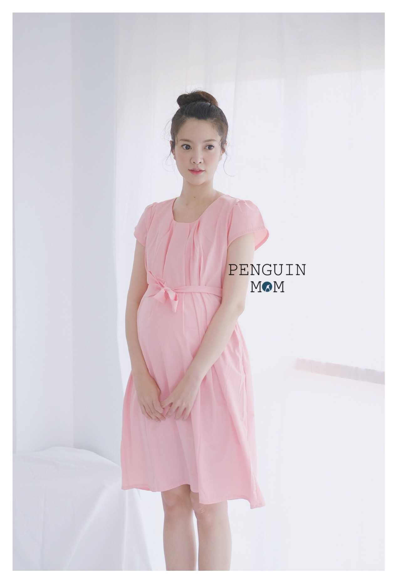 [SALE] เดรสคลุมท้อง ชุดคลุมท้อง Dolly  ชมพู