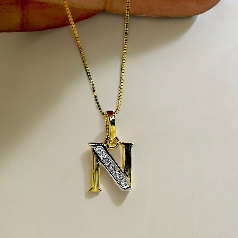 NK93 💎 สร้อยคอพร้อมจี้เพชรตัวอักษร 6,500 บาท / 7,500 บาท พร้อมใบเซอร์เพชรแท้ 📄