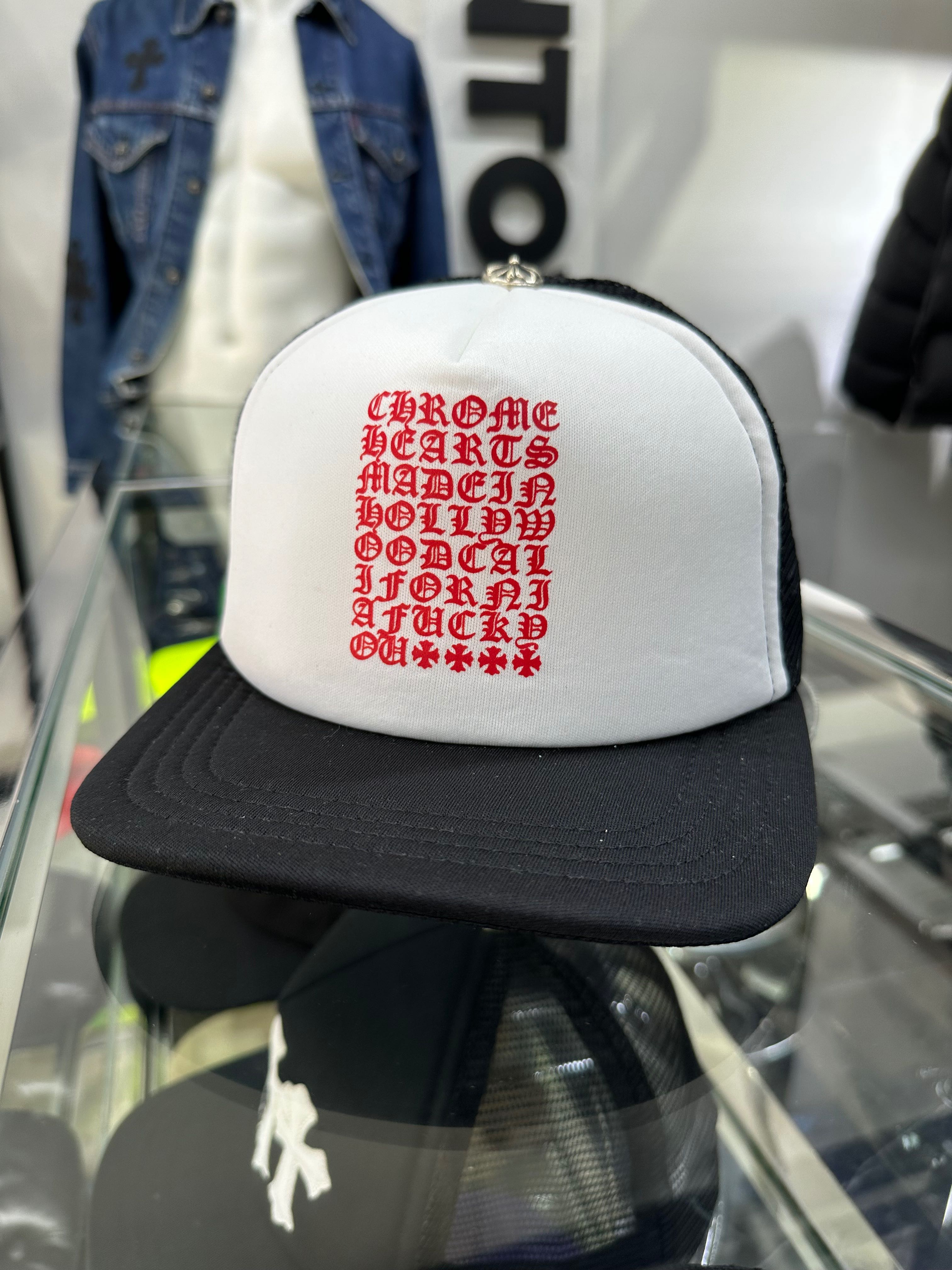 Chrome Hearts Eye Chart Trucker Hat