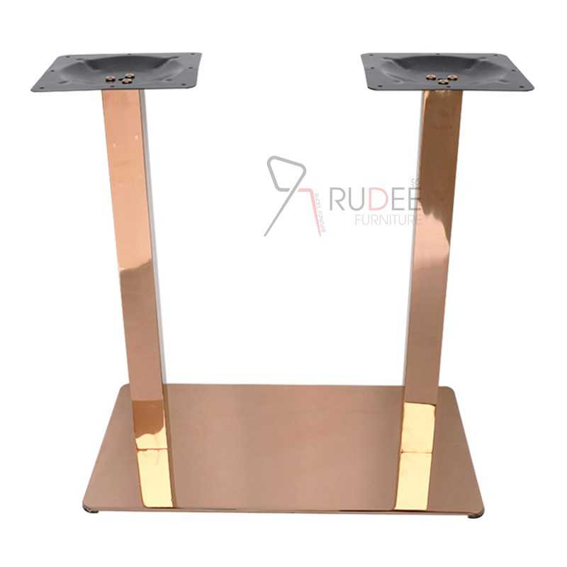 ขาโต๊ะสแตนเลส ขาคู่ rosegold