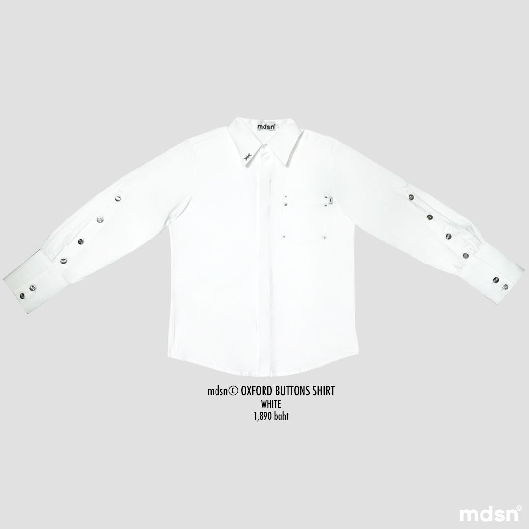 mdsn© OXFORD BUTTONS SHIRT - White