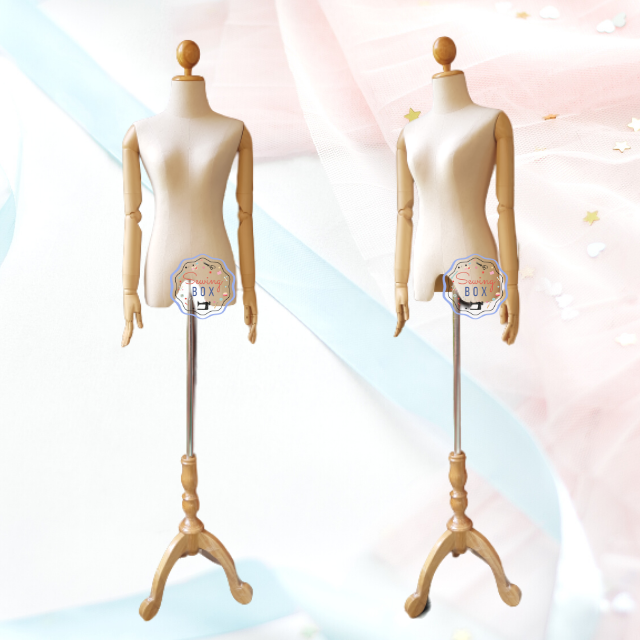 ส่งฟรี   หุ่นโชว์แบบมีแขน หุ่นโชว์เสื้อผ้ามีแขน หุ่นขาไม้ หุ่นผ้าดิบ