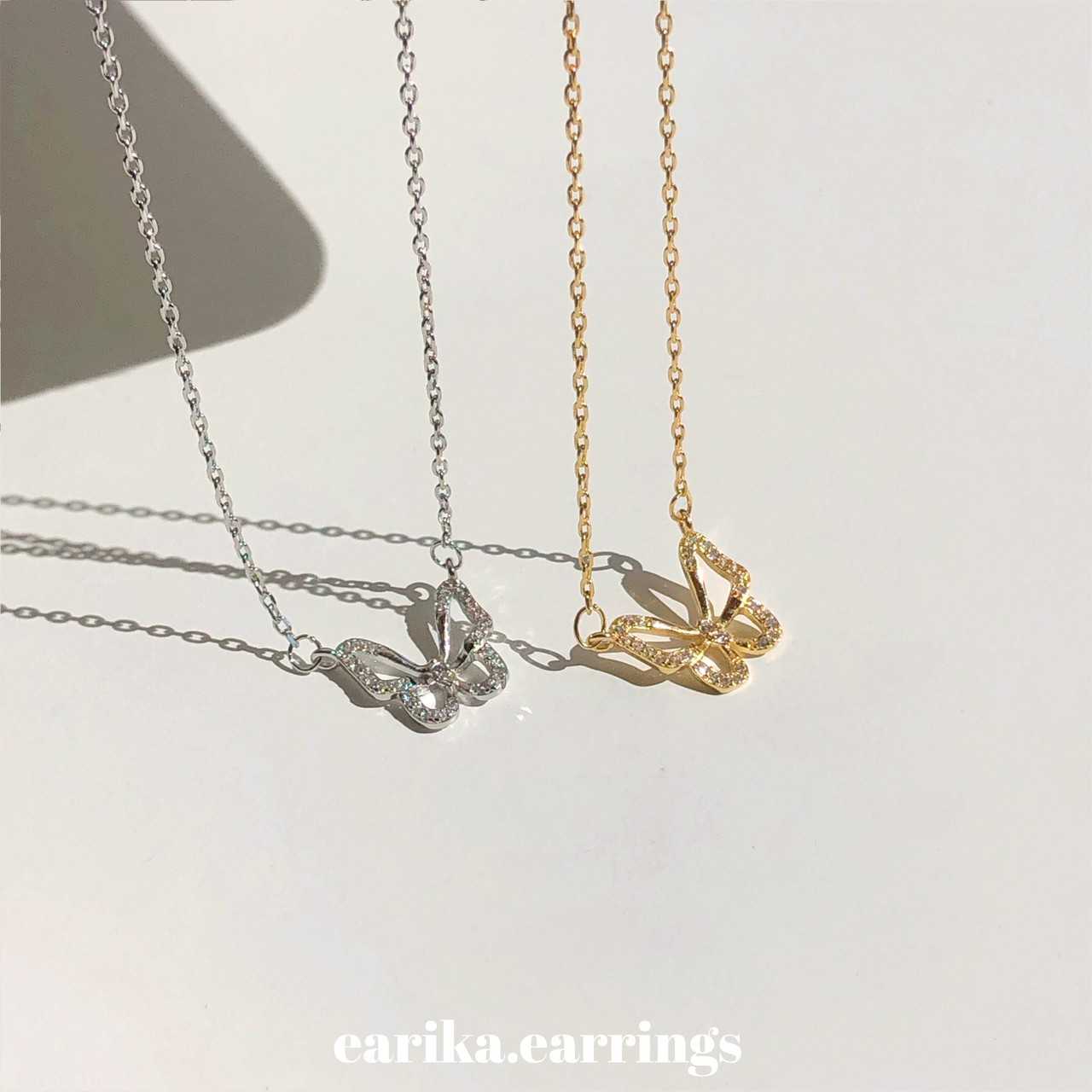earika.earrings - butter buttie necklace สร้อยคอเงินแท้จี้ผีเสื้อ S92.5 ปรับขนาดได้