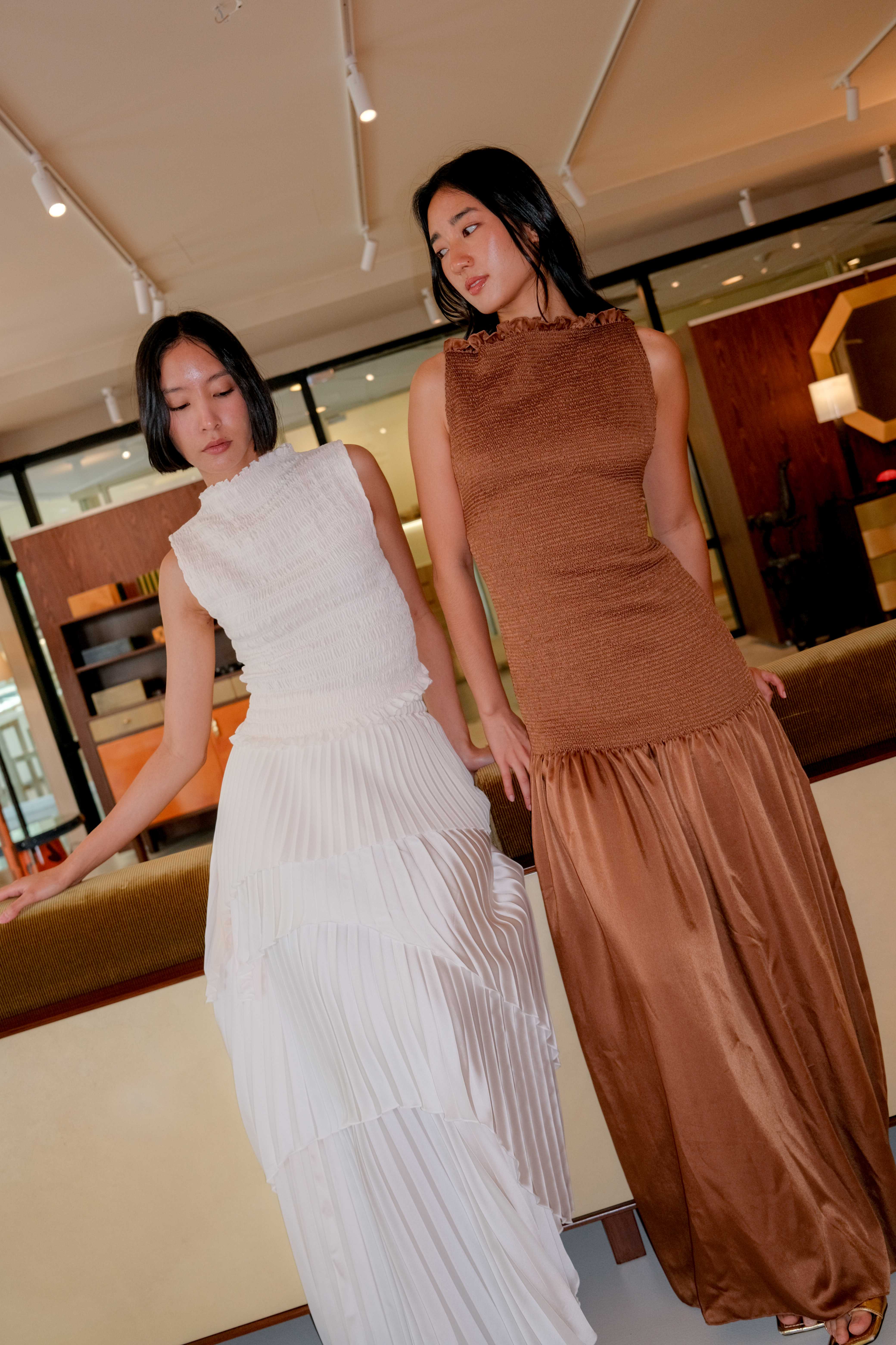 Set (Smock top & Skirt) - Cream