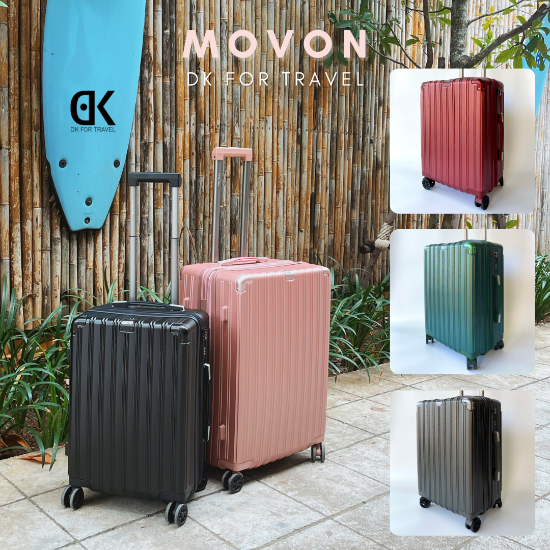 กระเป๋าเดินทาง รุ่น MOVON มี 4 ล้อ หมุน 360 องศา , TSA lock แท้ , ซิป 2 ชั้น กันขโมย