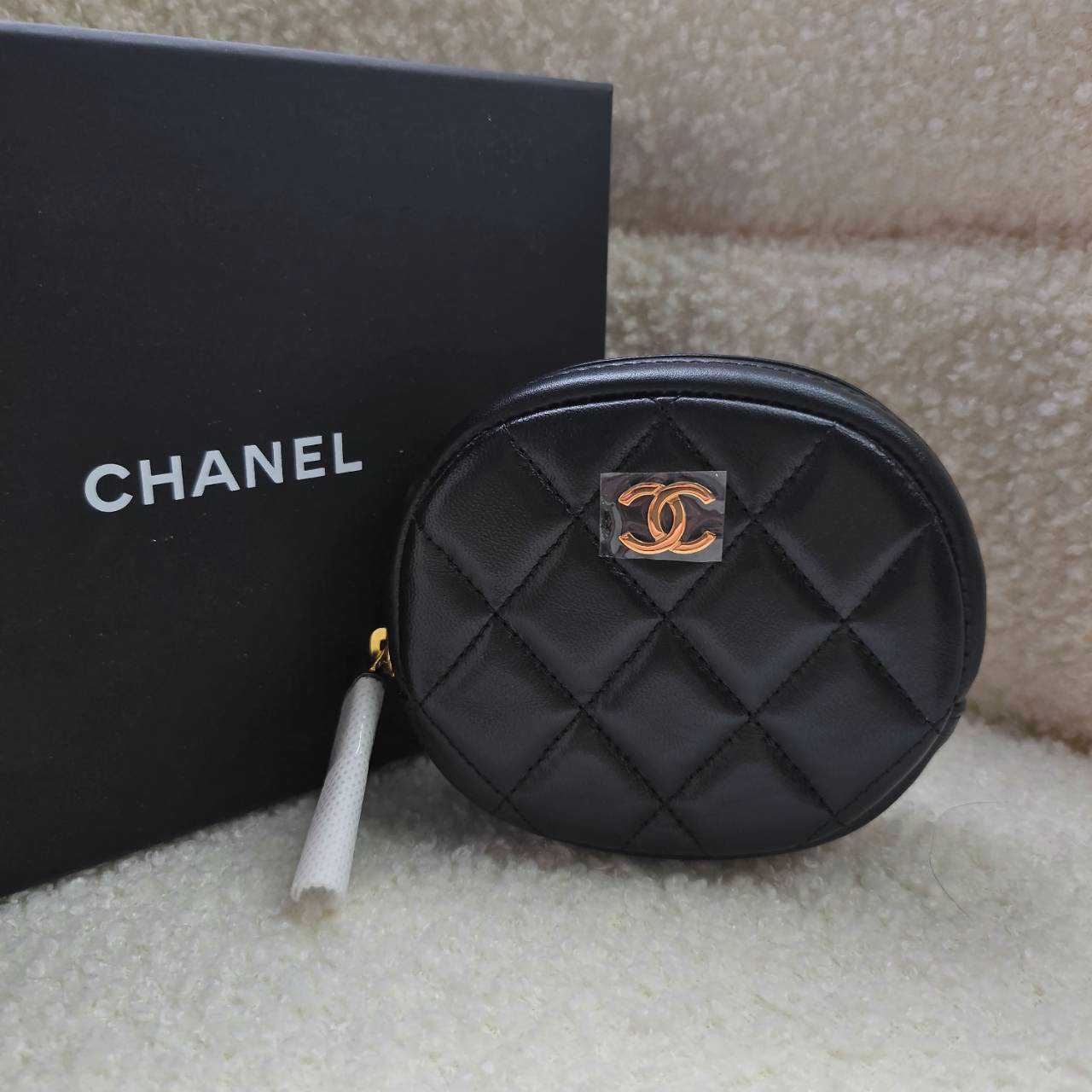 Unused กระเป๋าสตางค์ใส่เหรียญสีดำ Chanel Coin Pouch Holo29 อะไหล่สีทอง