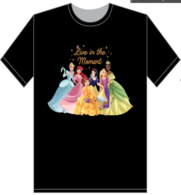 T-shirt Princess Live in the Moment