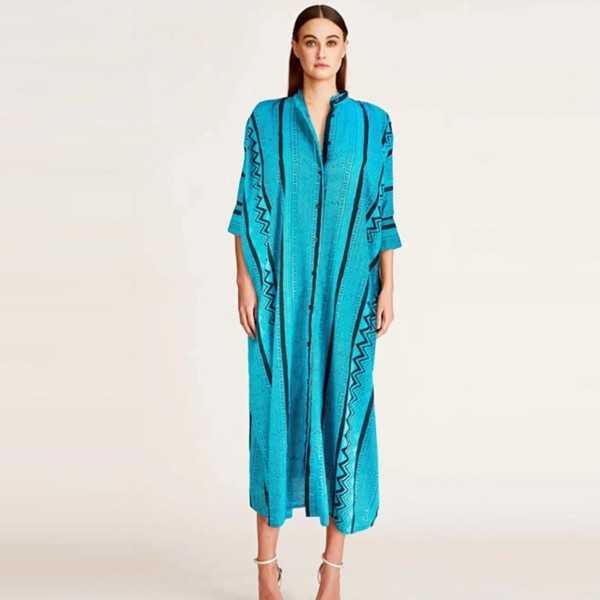 Marada Banded Collar Jaipur Dress