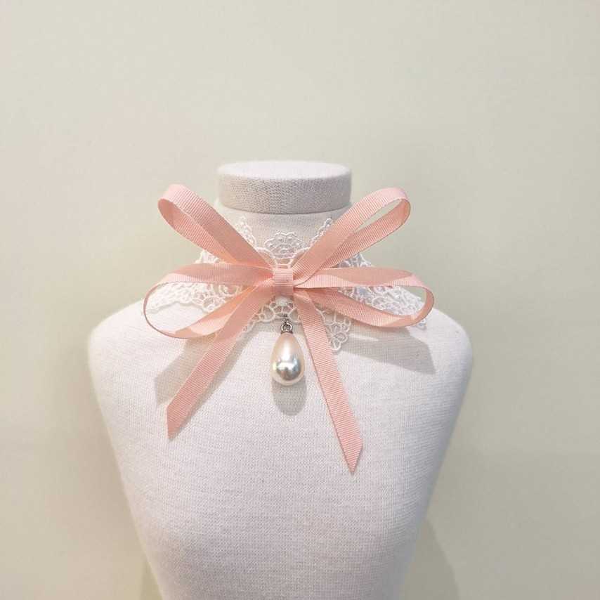 Kyskiss (23)pink Rococo delight necklace