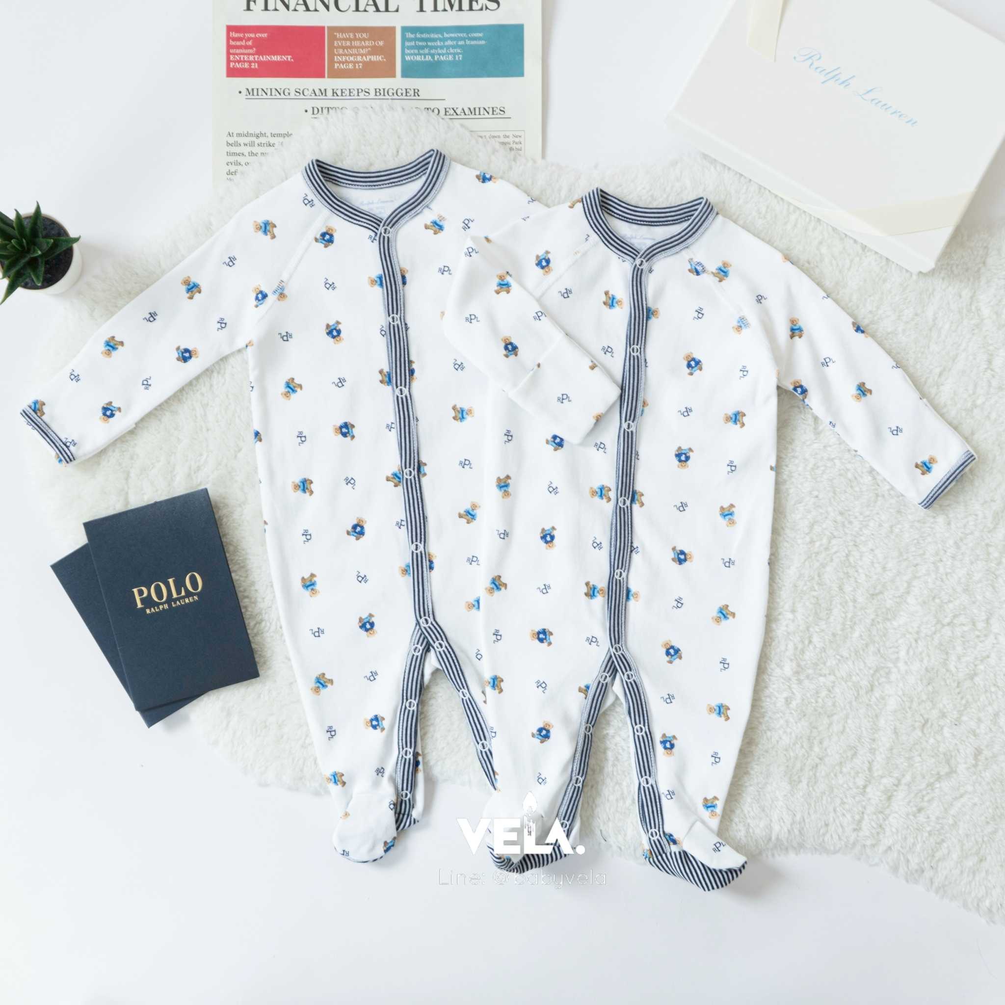 Bear Cotton Footed Coverall (Refined Navy)