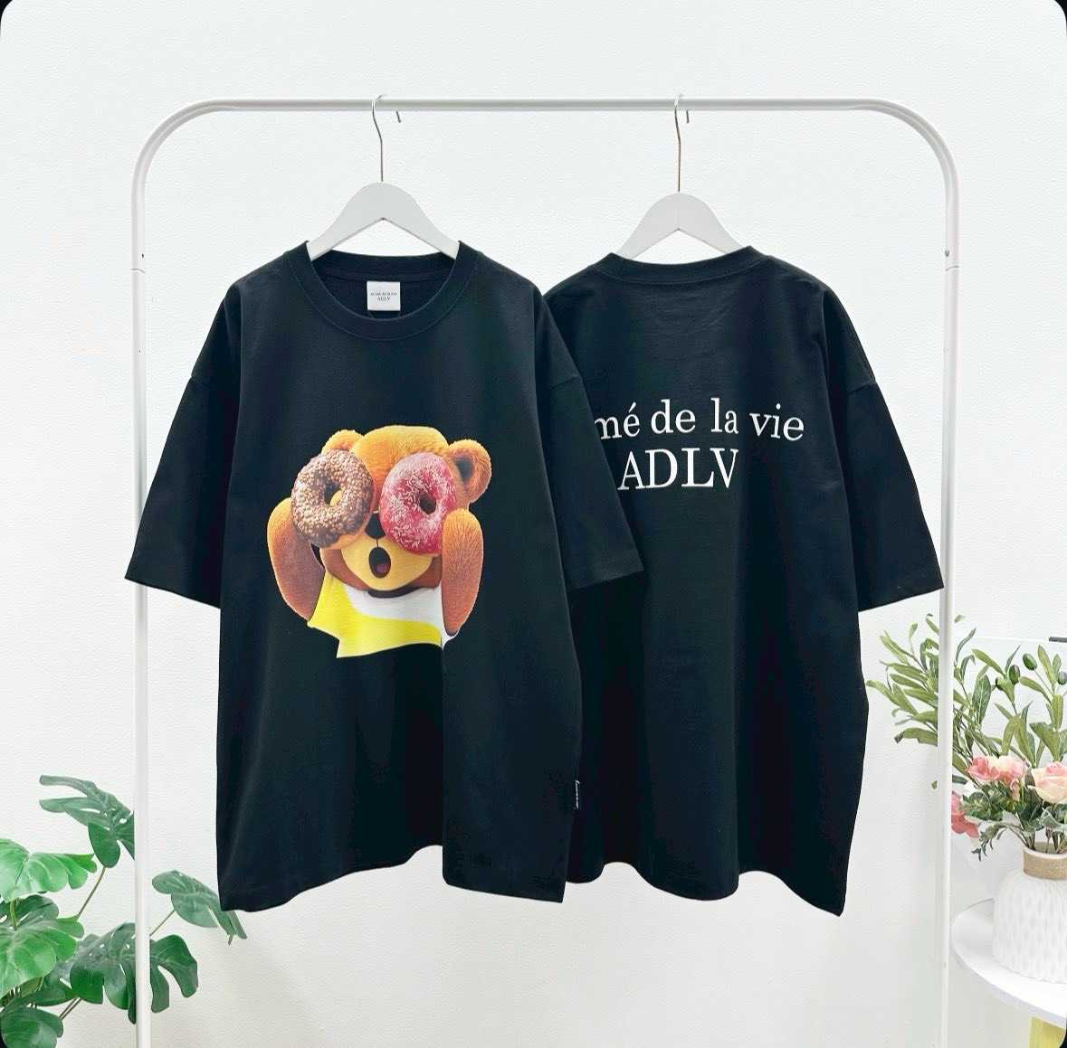 พร้อมส่ง  ADLV Bear Donut T-Shirt ( Black )