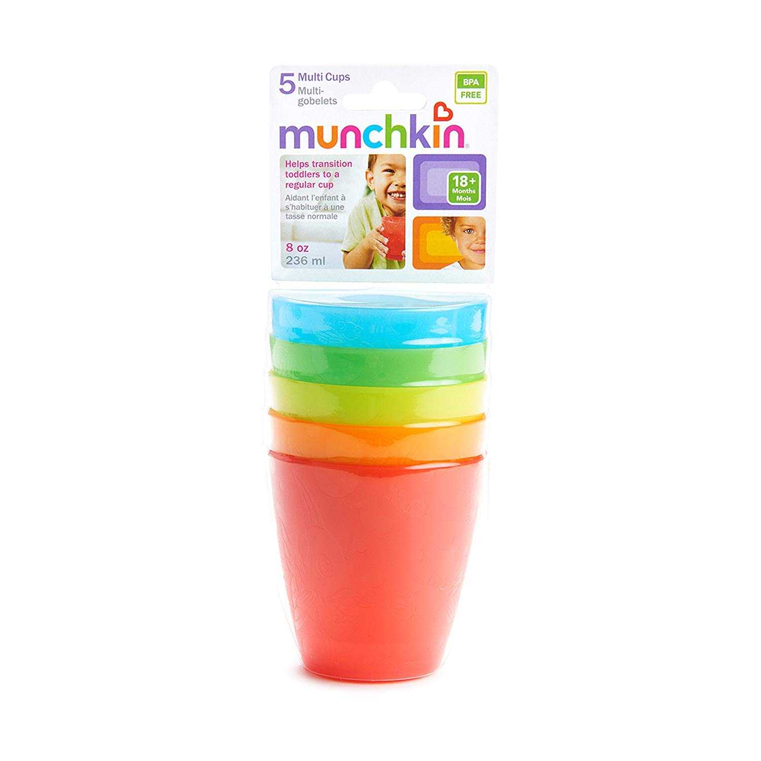 #แก้วน้ำ Munchkin : MNK40300 Multi Cups - 5pk