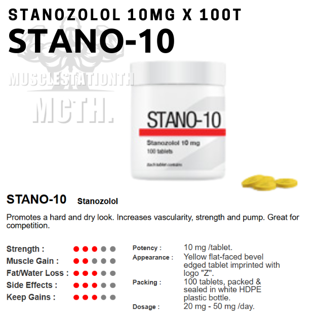 Stanozolol (Stano-10) Gainzlab (10mg×100t)