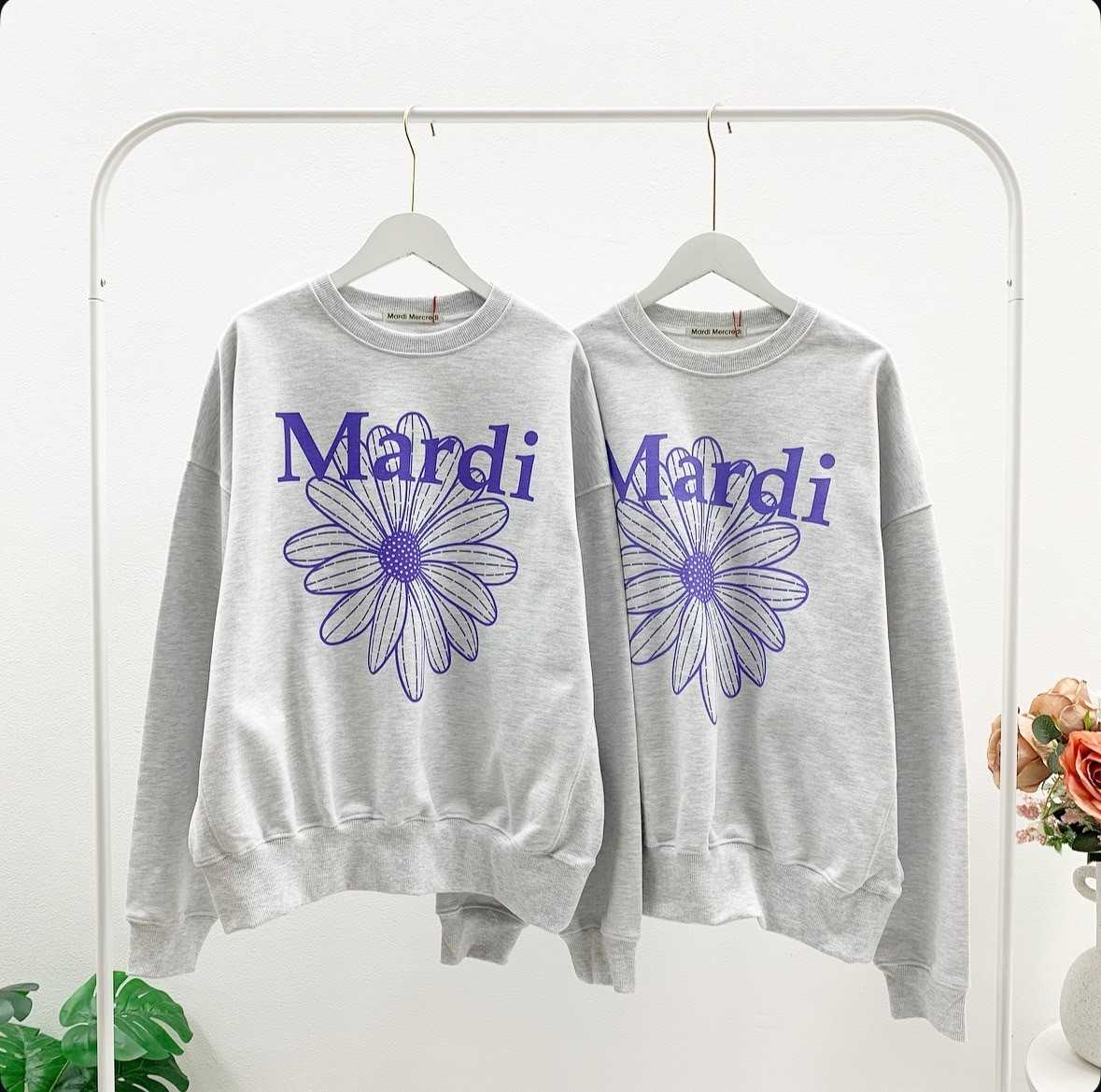 Mardi Flower Sweatshirt (Heather/Purple)