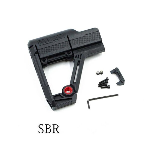 พานท้าย MGPCQB รุ่น SBR Buttstock ดีไซน์สวย เน้นโชว์แกน มีช่องสำหรับใส่หูกระวินแบบปลดไว เพื่อคล้อ...