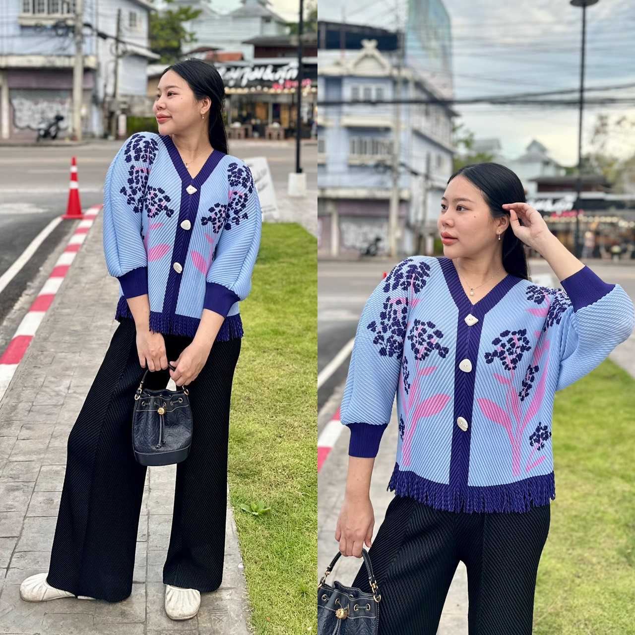 PleatByNisa A842 เสื้ออัดพลีทผ้าพรีเมียม เนื้อผ้าคุณภาพ Polyester100%