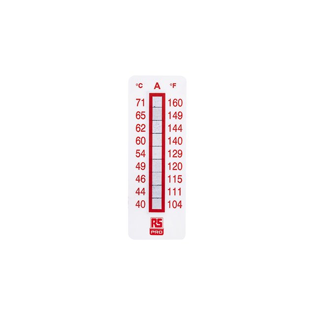 A&C-RS PRO Non-Reversible Temperature Sensitive Label, 40°C to 71°C, 9 Levels