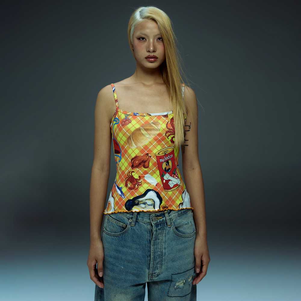 BLACKDOG BKK - RS2417 - printed cami top - เสี้อสายเดี่ยวพิมพ์ลาย